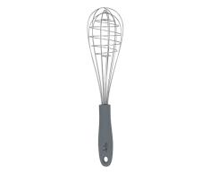Jata HACC4301 - Batidor de varillas manual de Silicona, Mango de Acero Inoxidable, Apta para lavavajillas, Soporta hasta 250ÂºC, Se puede colgar, HigiÃ©nico y saludable