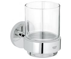 Grohe Essentials - Vaso de cristal con soporte, acabado cromado (Ref. 40447001)
