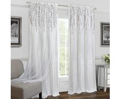 Achim Home Furnishings - Cortina para Ventana (106,7 x 213,4 cm), Color Blanco