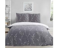 Sleepdown Willow - Juego de Ropa de Cama Reversible de 200 cm x 200 cm + 2 Fundas de Almohada de 80 cm x 80 cm