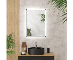 Espejo de baÃ±o con iluminaciÃ³n LED y Contorno Negro â 50 x 70 cm â GO Black LED