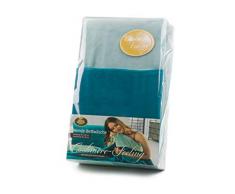 Gözze - Ropa de cama reversible, Tacto de cachemira, Funda nórdica: 135 x 200 cm, Funda de almohada: 80 x 80 cm, Microfibra - Aqua/Turquesa