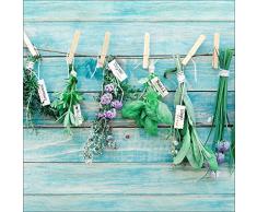 Pro-Art g1721a - Lienzo en impresión giclée (30 x 30 cm), diseño de jardín de Hierbas II, Multicolor, 70 x 70 cm