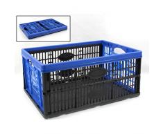 Tontarelli - Caja plegable 32l - 47,5x35x23,6cm voilа azul/negro