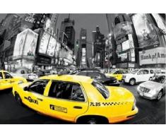 1art1 Nueva York - Yellow Cabs, Rush Hour On Times Square Póster (91 x 61cm)