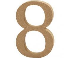 Creativ Company Escultura Decorativa con Forma de Letra A, en Tablero de Densidad Media, marrón, Madera, marrón, 9 x 2 x 13 cm