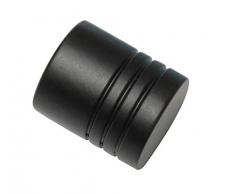 Gardinia Pieza Final, 2 Unidades, Metal, Color Negro Mate, para Cortina, diÃ¡metro, Ã 16 mm, 2