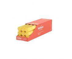 Bolsius - Velas rÃºsticas - Amarillas - Juego de 9 piezas - DuraciÃ³n de combustiÃ³n 13 horas - Sin perfume - Cera vegetal natural - Sin goteo - Sin aceite de palma - 27 x 2,3 cm