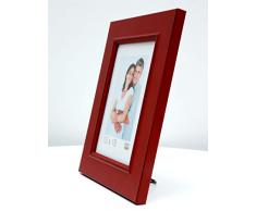 Deknudt S46FF4_24.0x30.0 - Marco de Fotos (Madera, 24 x 30 cm), Color Rojo