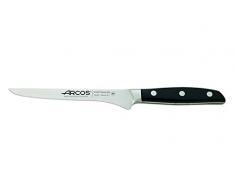 Arcos 162600 Series - Cuchillo de deshuesar (acero inoxidable forjado de nitrum, 160 mm, mango de polioxitmetileno (POM), color negro (hoja de seda), y plÃ¡stico