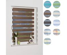 K-home - Estor Doble Klemmfix, sin Agujeros, Moca, 75 x 150 cm