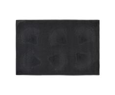 Relaxdays Felpudo Goma, 40 x 60 cm, Tapete con Conchitas, Antideslizante, Resistente a la Intemperie, con Pinchos, Negro