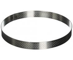de Buyer Industries 3099.07 - Molde Redondo para Tartas (Acero Inoxidable, Perforado)
