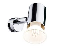 Paulmann 708.80 iluminación de pared Apto para uso en interior Cromo GU10 - Lámpara (Cepillado, 1 bombilla(s), GU10, IP20, Cromo)