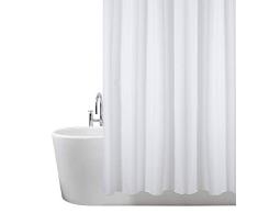 Cortina de ducha, blanco sólido, 180 x 180 cm (71 x 71 pulgadas) | 100% poliéster