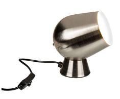 LÃ¡mpara de mesa plata Brilliant metal IV, H: aprox. 19Â cm, con 1,5Â m de cable aprox, E14Â âÂ mÃ¡x. 40Â W, 230Â V, GS