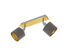 EGLO 97537 Lámpara de techo con focos, 10 W, Messing-gebürstet, Nickel-matt