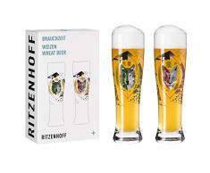 Ritzenhoff Tiempo de Costumbre #2 Vaso de Cerveza de Trigo, 646 milliliters, Glass, Multicolor