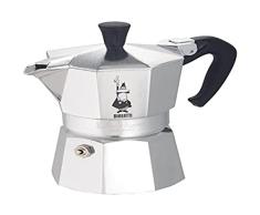 Bialetti Moka Cafetera con Banda, Aluminio, Plata, 2 Tazas