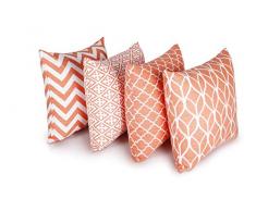 Penguin Home Cushion Cover Funda de cojín, Algodón, Coral, 45x45 Cm