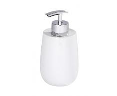 Wenko Malta Dosificador Jabón 0.3 L, Cerámica, Blanco, 7.5x7.5x275 cm