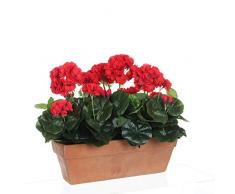 MICA Decorations Geranium - Jardinera para balcón (39 x 13 x 40 cm), Color Rojo