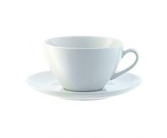 LSA Dine DI07 - Taza y plato para cafÃ© capuchino, diseÃ±o curvo, 0.35 L, 4 unidades