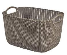 Curver 3253923970135 caja y cesta de almacenaje - cajas y cestas de almacenaje (Storage basket, Marrón, Prendas de punto, Monótono, Rectangular, Interior)