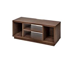 Iris Ohyama, Soporte de TV/Mueble con estantes abiertos/Soporte de TV para TV de 43 pulgadas, Casa - TV Cabinet Standard - OTS - 100S - Marrón, A100cm, 532131