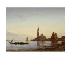 Ziem Grand Canal Venice Gondola San Giorgio Painting Art Print Canvas Premium Wall Decor Poster Mural grandioso Venecia Pintura pared Pï¿½ster