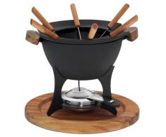 kela Set de Fondue de Queso 11 pzas, Cast Iron, Negro, 27,00x27,00x21,50 cm