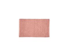 Wenko Alfombra de baÃ±o Mona, estera contemporÃ¡neo con diseÃ±o de punto 100 % algodÃ³n, accesorio de baÃ±o con parte inferior antideslizante, esterilla de 50 x 80 cm, uso flexible, lavable, gris oscuro