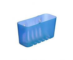 TATAY 4520103 - Pequeña Cesta organizadora de ducha con ventosas, capacidad para 1.5 kg, Plástico Polipropileno, Color azul, 20x9.5x11 cm