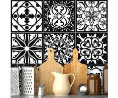 Ambiance 9 Pegatinas de Azulejos | Vinilo Decorativo Autoadhesivo baldosas de Cemento â Stickers Mosaico alicatado Sala de baño y Cocina - Adhesivos de Pared Azulejos â 15 x 15 cm â 9 Unidades