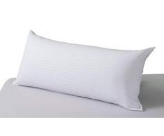 Savel - Funda de Almohada CutÃ­ 100% algodÃ³n con Cremallera | 40 x 105 cm | Protector de Almohada de Algodon listado Transpirable. Tejido de Raso labrado Suave y Absorbente.