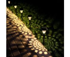 8 Packs Luz Solar Exterior, Focos Solares para Jardin, IP66 Impermeable Súper Brillante LED Focos Solares PaisajÃsticos Lampara Potentes Luces Led Solares para JardÃn, Sendero, Muro, Porche, Patio