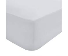 Sleepdown SÃ¡bana Bajera Ajustable 100% algodÃ³n Egipcio de 16 Pulgadas, 40 cm, Extra Profunda, 200 Hilos, Ropa de Cama de Lujo, Color Blanco, Individual