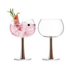 LSA Gin GN12 - Copa de balÃ³n, 420 ml, 2 unidades, color cobre