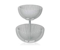 BigBuy Home Frutero Metal (36 Cm) Soporte De 2 Pisos
