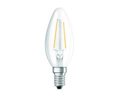 BELLALUX Lámpara LED, Casquillo E14, Blanco frÃo (4000K), Filamento transparente, Forma de vela, Sustitución de la bombilla convencional de 25W, Paquete de 1