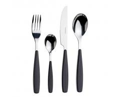 Foppapedretti 9901343186 24pieza(s) Negro Juego de cubertería - Juegos de cubertería