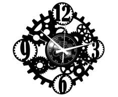 Instant Karma Clocks Reloj de Pared de Vinilo Gothic Steampunk Engranajes