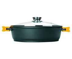 Ibili 461024 – Olla con tapa, Aluminio fundido, negro, 28 x 28 x 8 cm