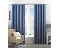 Riva Home - Cortinas Opacas térmicas con Ojales, poliéster, Denim, 66 x 54 (168 x 137cm)