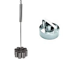 IBILI Molde FLORON INOX (Mango Recto), Stainless Steel & Cortador ROSCOS INOX, Acero Inoxidable