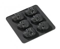 Geda Labels 13655 - Juego de 2 moldes de Silicona para Cubitos de Hielo o Bombones con diseÃ±o de Calavera, Color Negro
