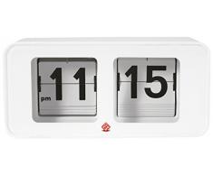 Home Flip Time Reloj de Mesa, Acero, Blanco
