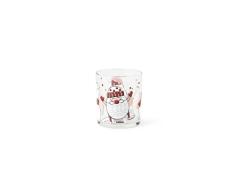 Excelsa Snowman - Juego de 3 vasos de agua, cristal, decoraciÃ³n navideÃ±a