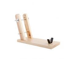 Quid Jamonero con Soporte de Madera, Manivela para Fijar jamÃ³n, 4,5x18 cm-Altura 33 cm