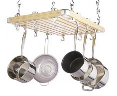 Kitchen Craft Master Class Deluxe - Colgador de Techo para ollas (61 x 51 cm), en Madera
